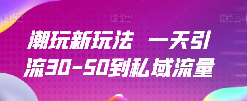 潮玩新玩法一天引流30-50到私域流量-乐码云集