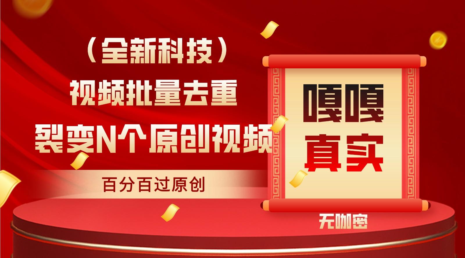 最新全自动去重技术，批量操作百分百过原创-乐码云集