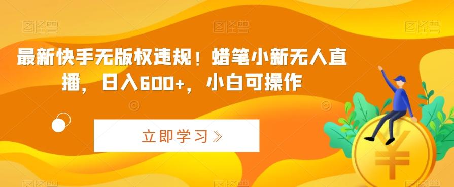 最新快手无版权违规！蜡笔小新无人直播，日入600+，小白可操作【揭秘】-乐码云集