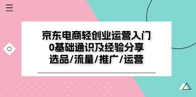 京东电商-轻创业运营入门0基础通识及经验分享：选品/流量/推广/运营-乐码云集