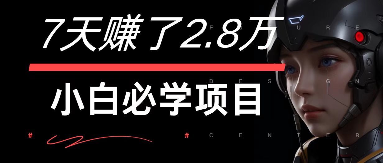 7天赚了2.8万！每单利润最少500+，轻松月入7万+小白有手就行-乐码云集
