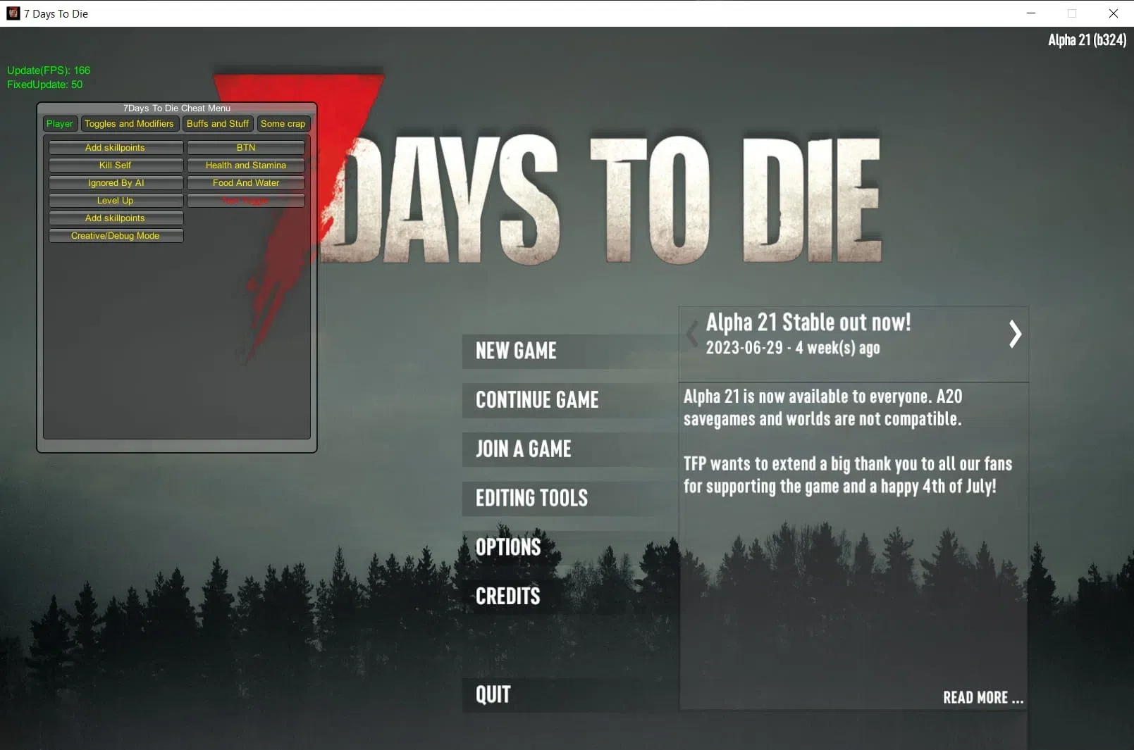 7 Days to Die 七日杀多功能修改器 v1.1.3.105 免费版-乐码云集