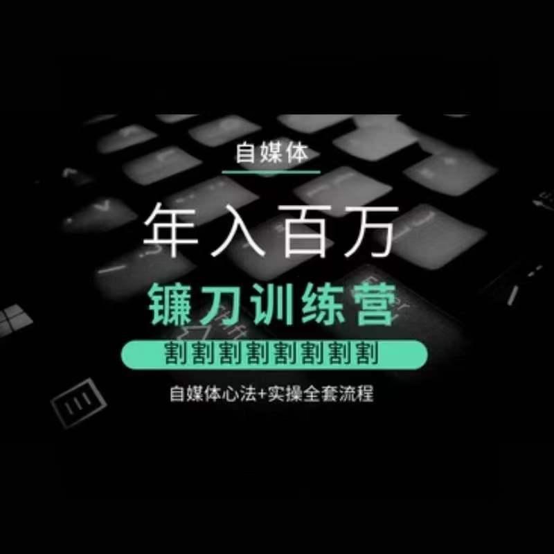 自媒体年入百万镰刀训练营，割割割割割割割割，自媒体心法+实操全套流程-乐码云集