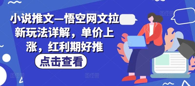 小说推文—悟空网文拉新玩法详解，单价上涨，红利期好推-乐码云集