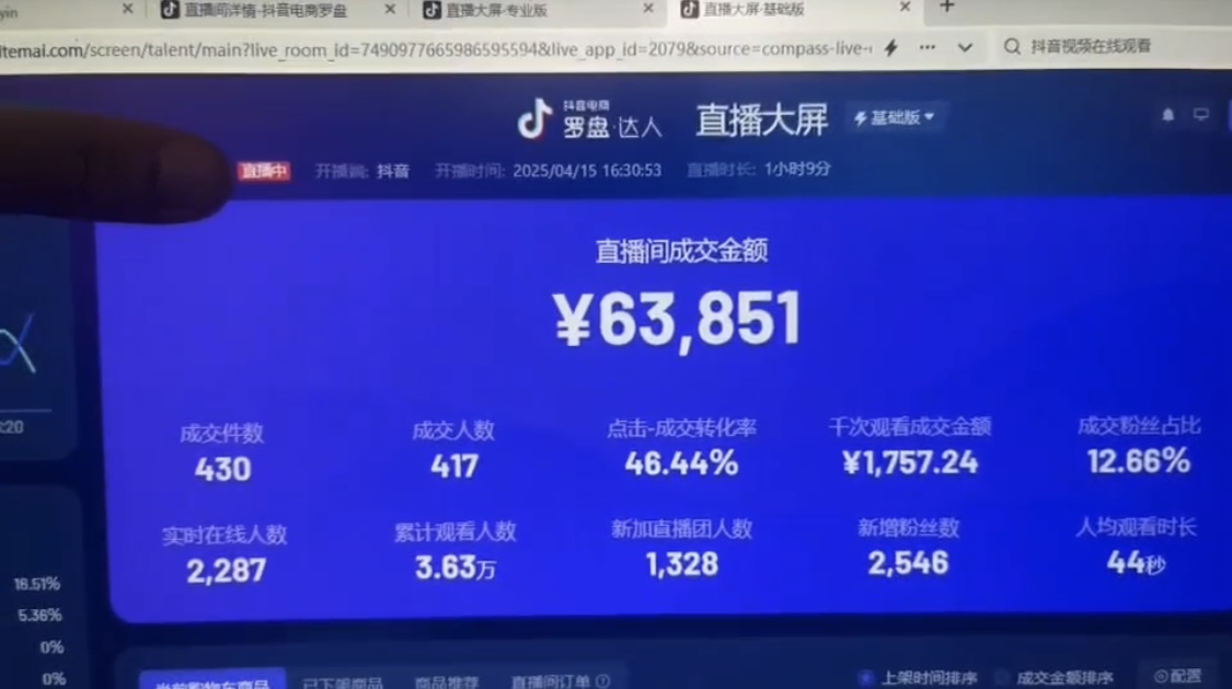 抖音破价直播，靠不露脸读稿子， 日入多张，100%起号-乐码云集