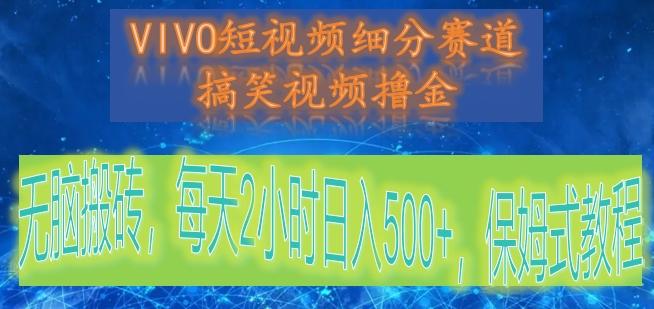 VIVO短视频细分赛道,搞笑视频撸金,无脑搬砖,每天2小时日入500+,保姆式教程-乐码云集