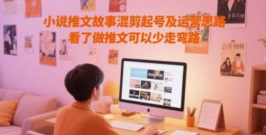 小说推文故事混剪起号及运营思路，看了做推文可以少走弯路-乐码云集