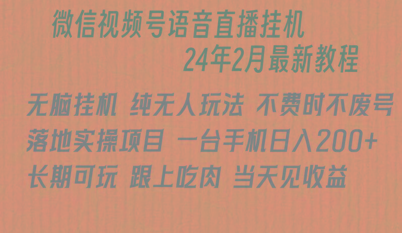 微信直播无脑挂机落地实操项目，单日躺赚收益200+-乐码云集