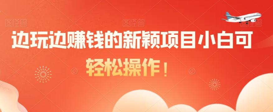 边玩边赚钱的新颖项目小白可轻松操作！-乐码云集