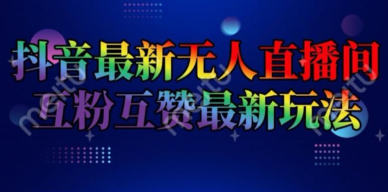 抖音最新无人直播间互粉互赞新玩法，一天收益2k+【揭秘】-乐码云集