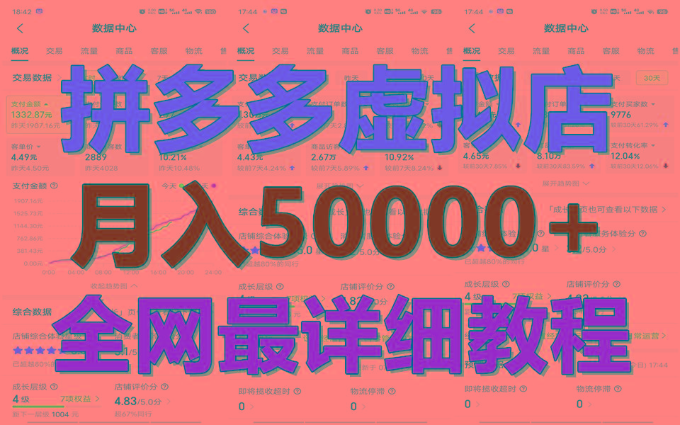 拼多多虚拟电商训练营月入50000+你也行，暴利稳定长久，副业首选-乐码云集