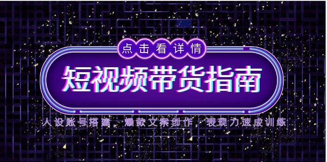 2025短视频带货指南，人设账号搭建，爆款文案创作，表现力速成训练-乐码云集