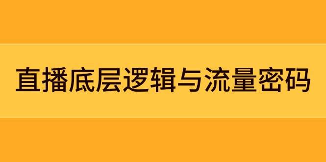 直播底层逻辑与流量密码:定位模型+案例拆解,急速流承接与数据优化全攻略-乐码云集