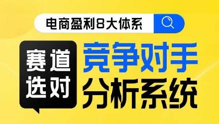 电商盈利8大体系·赛道选对，​竞争对手分析系统线上课-乐码云集