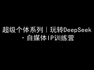 超级个体系列，玩转DeepSeek·自媒体IP训练营，deepseek教程-乐码云集