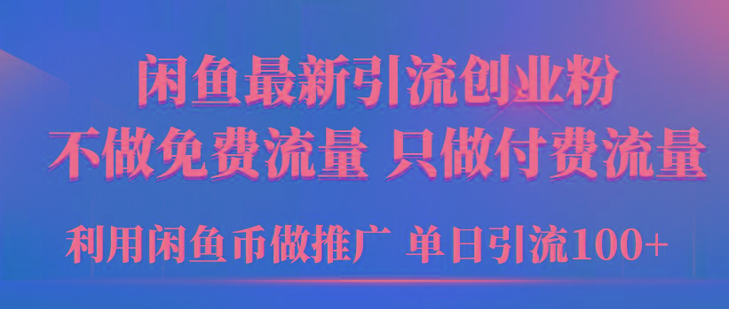 (9584期)2024年闲鱼币推广引流创业粉，不做免费流量，只做付费流量，单日引流100+-乐码云集